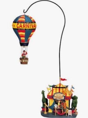 Vtg Lemax 2006 Village Balloon Rides Carnival Circus Works Comes With Power Cord
